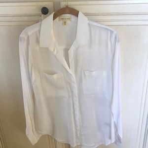 Cloth & Stone White Rayon Top